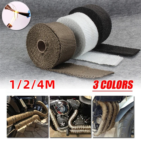 Roll Fiberglass Heat Shield Motorcycle Exhaust Thermal Tape Header Pipe