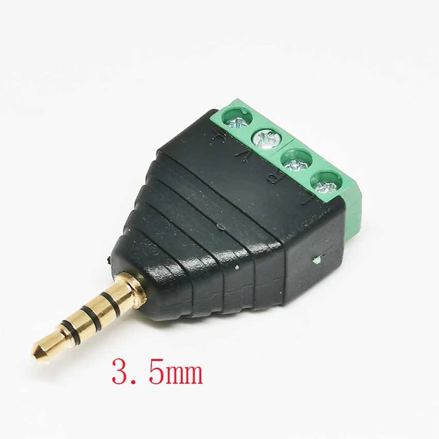 Connector 3.5 mm stereo jack male 4-pin to AV