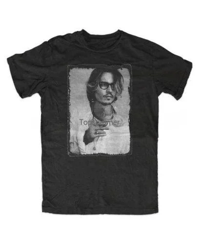 

Johnny Depp T-Shirt Schwarz Retro Vintage Blogger Neu