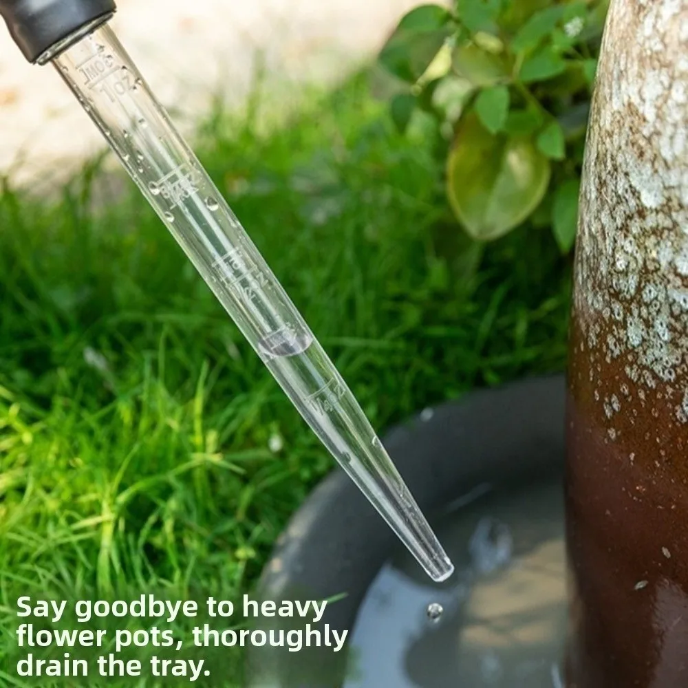 Plastic Plant Water Remover Transparent with Scale Aquarium Water Changer Detachable Water Pumping Processor Outdoor Plant