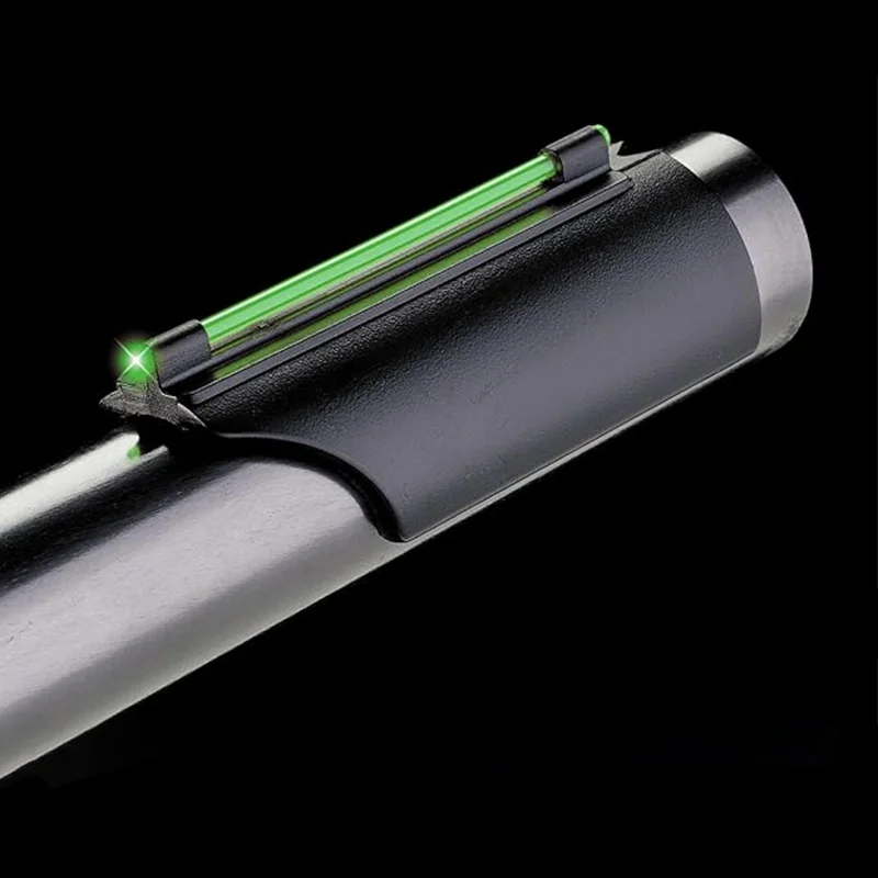 Low-Profile Imitation-Metal Construction Glo Dot II Universal Fiber Optic Sight for Plain Barrel Shotgun 12 & 20 Ga Green