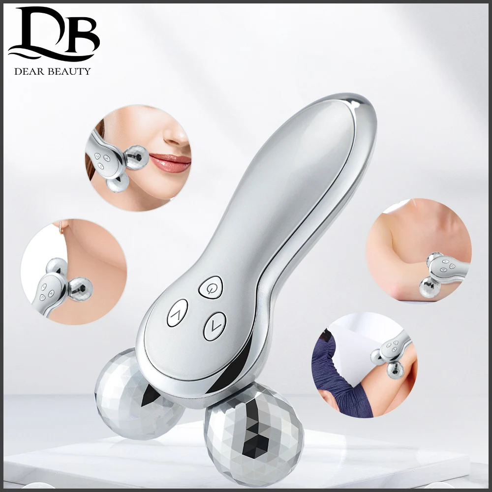 

Micro-current Double-roller Stimulation Instrument Multifunctional Electric Face-lifting Vibration Firming V Face Resist Aging