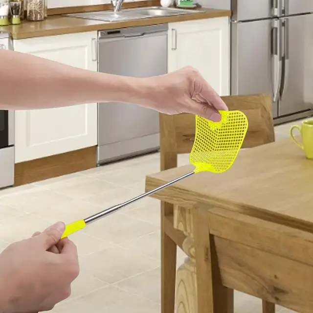 Bővíthető Légy Swatter Telescopic Rugalmas Fly Megakadályozza A Szúnyog Legyek Csapdájának Visszahúzható Swerterkertét És Otthoni Kellékeit - Image 5