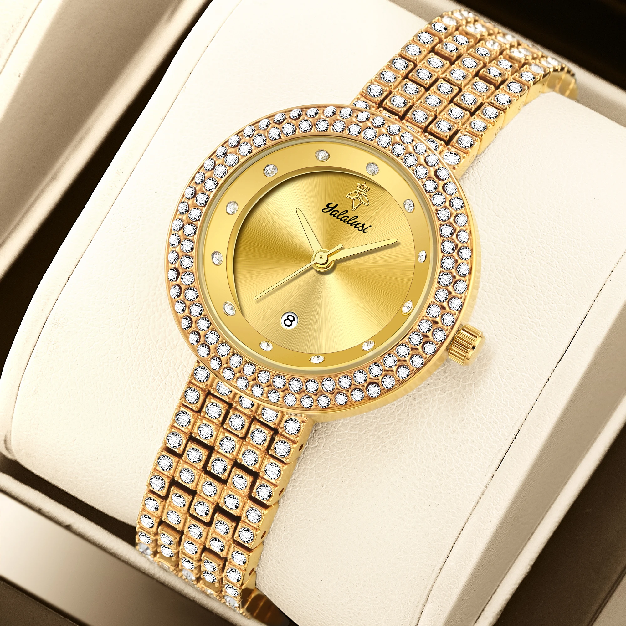 Fa hionable Ladie ’ Watch Brand: Affordable Luxury Watche with Diamond-Set Dial – Elegant and Exqui ite Quartz Timepiece