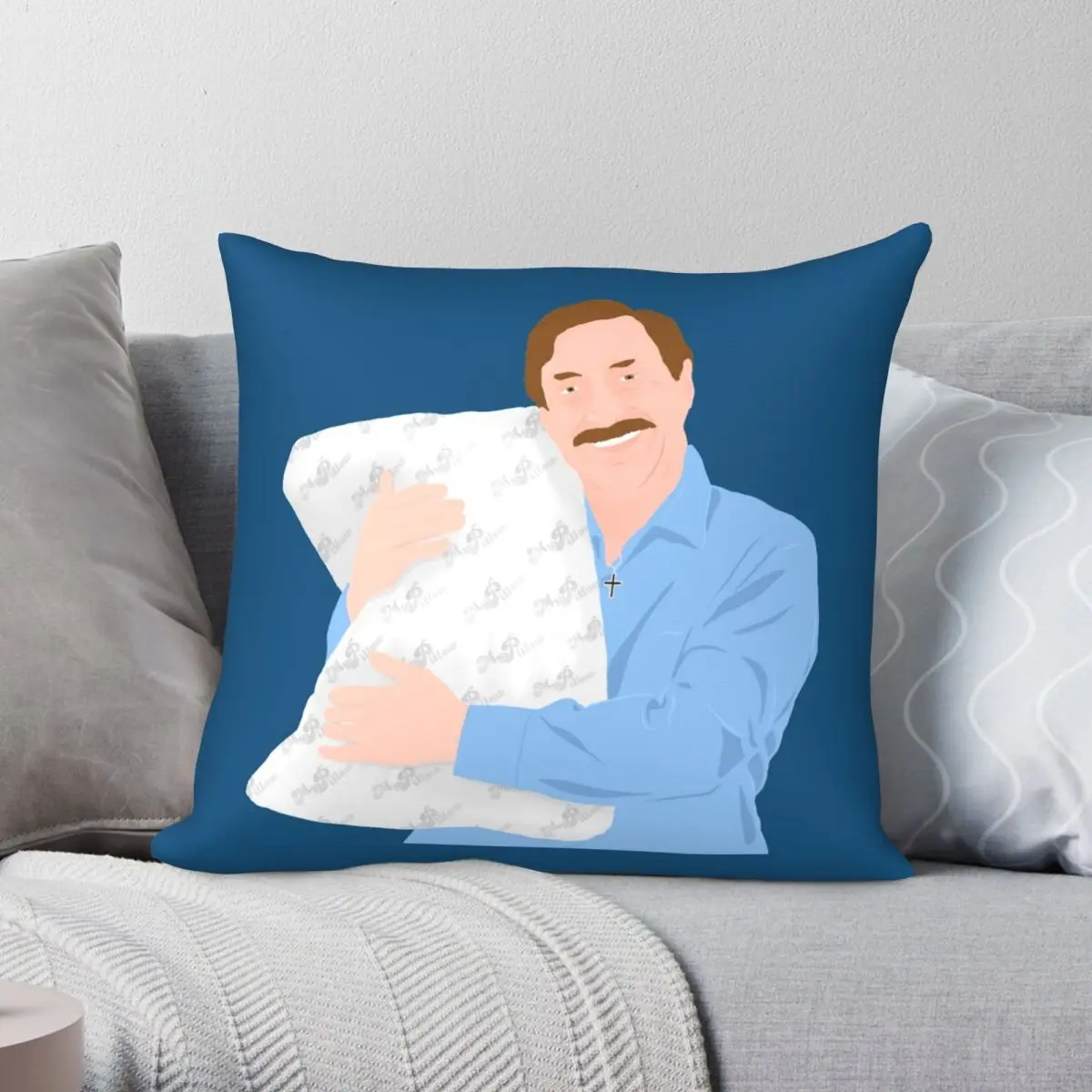 

Mike Lindell Square Pillowcase Polyester Linen Velvet Pattern Zip Decor Throw Pillow Case Car Cushion Case 45x45