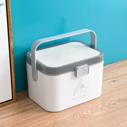 Compact and Stylish Home Care Medicine Storage Box (Grey L)