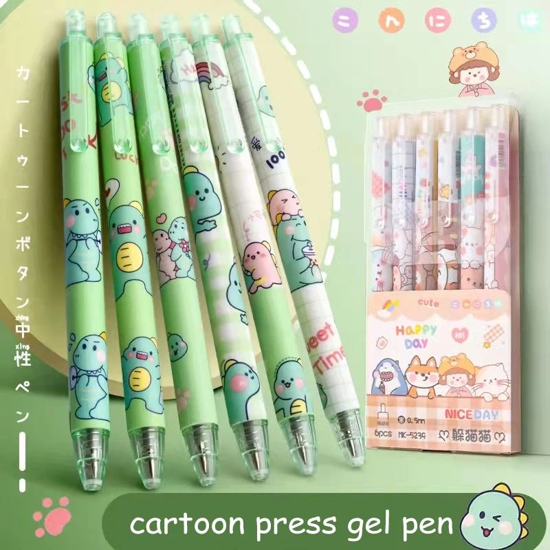 32 Pezzi Penne Kawaii Penna Gel 0,5 Mm Nero Rollerball Penna 12 Penne a  Sfera Re 7445053391324