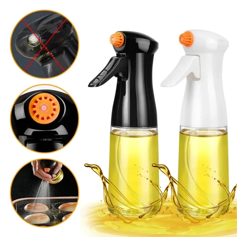 Oil Spray Bottle 1/2pc Kitchen Olive Oil BBQ Cooking Vinegar Empty with Air Fryer Paper Set