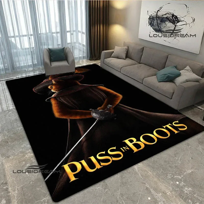 Puss In Boots Cartoon Stampato Tappeto Soggiorno Camera Da Letto Bellissimo Tappeto Antiscivolo Zerbino Fotografia Puntelli Regalo Di Compleanno