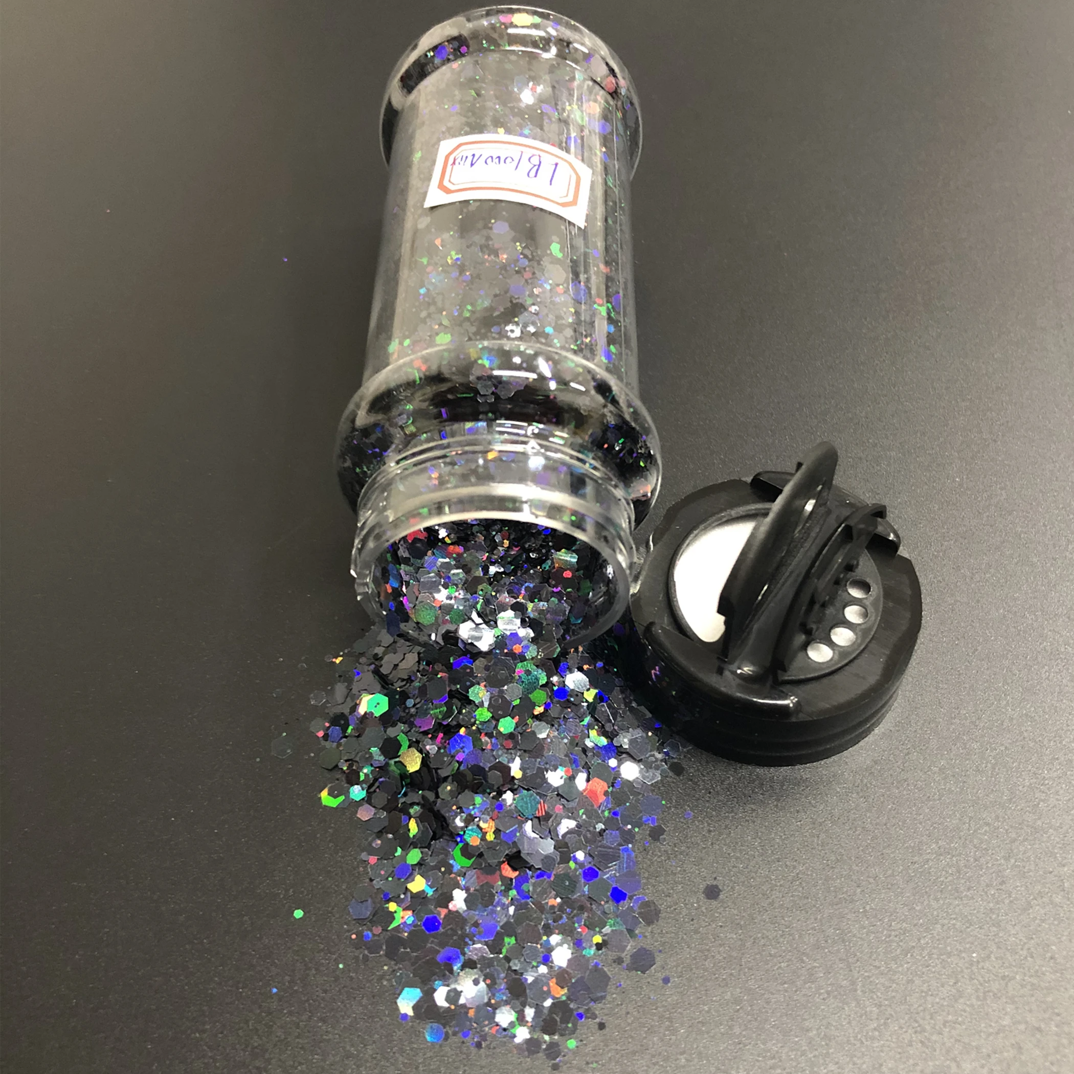 24 colors Rainbow Laser Chunky Nail Sequins nail glitter nail decoration in 2oz Shaker