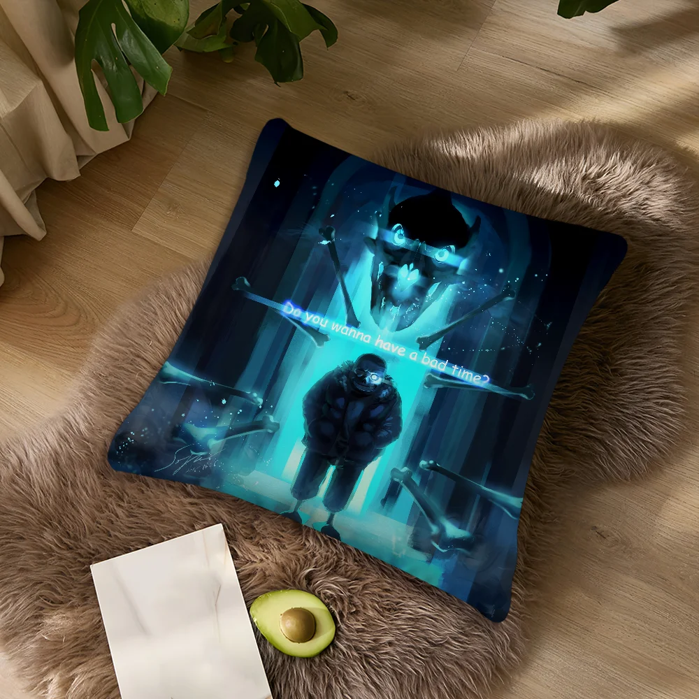 Stylish Undertale Sans Decorative Pillow Cover for Home and Living Spaces