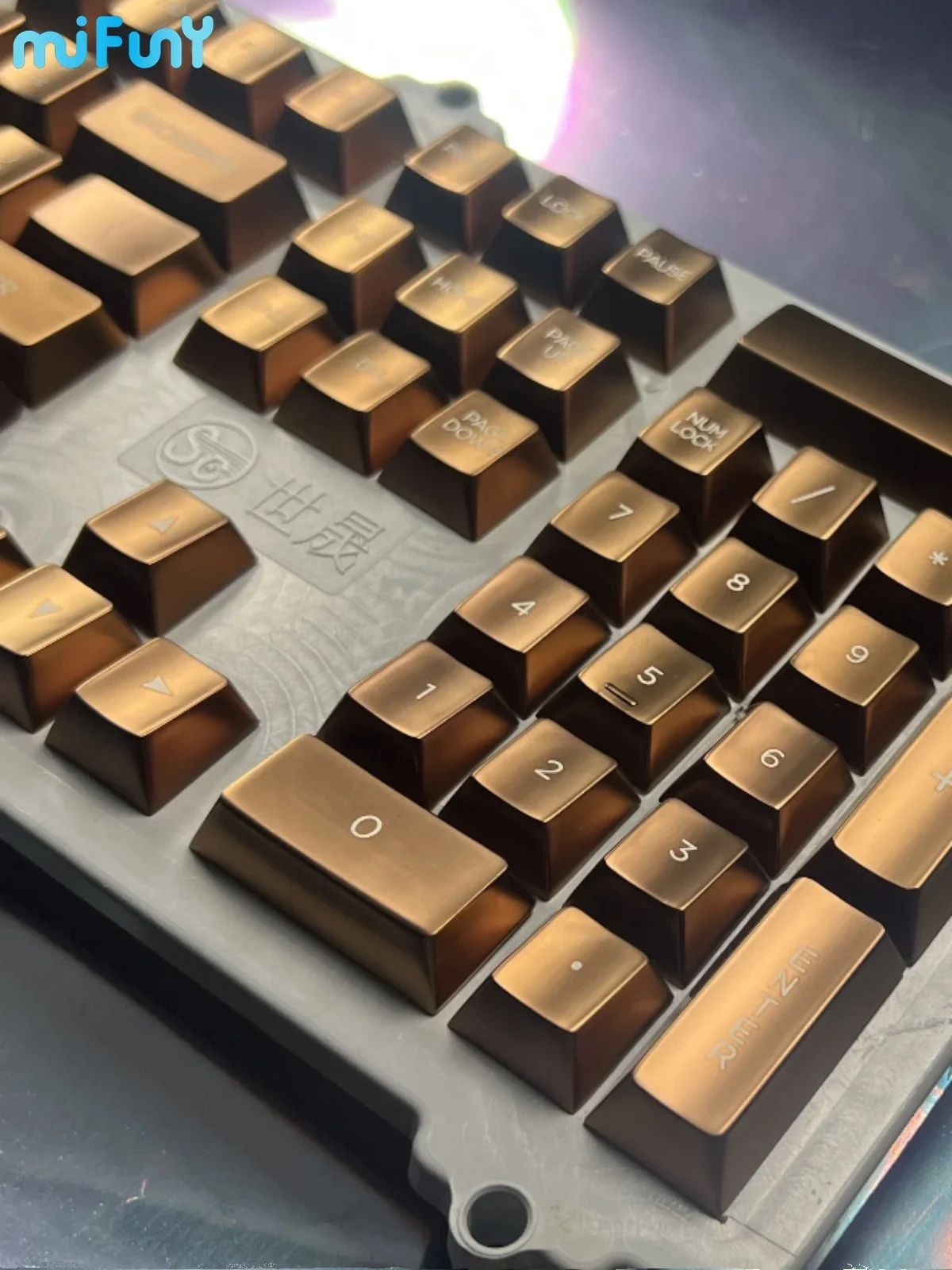 Keycaps Conjunto para Teclado Mecânico Mifuny Metal Artesão Key Caps Alumínio Keycaps Perfil Cereja Gaming Acessórios - Imagem 3