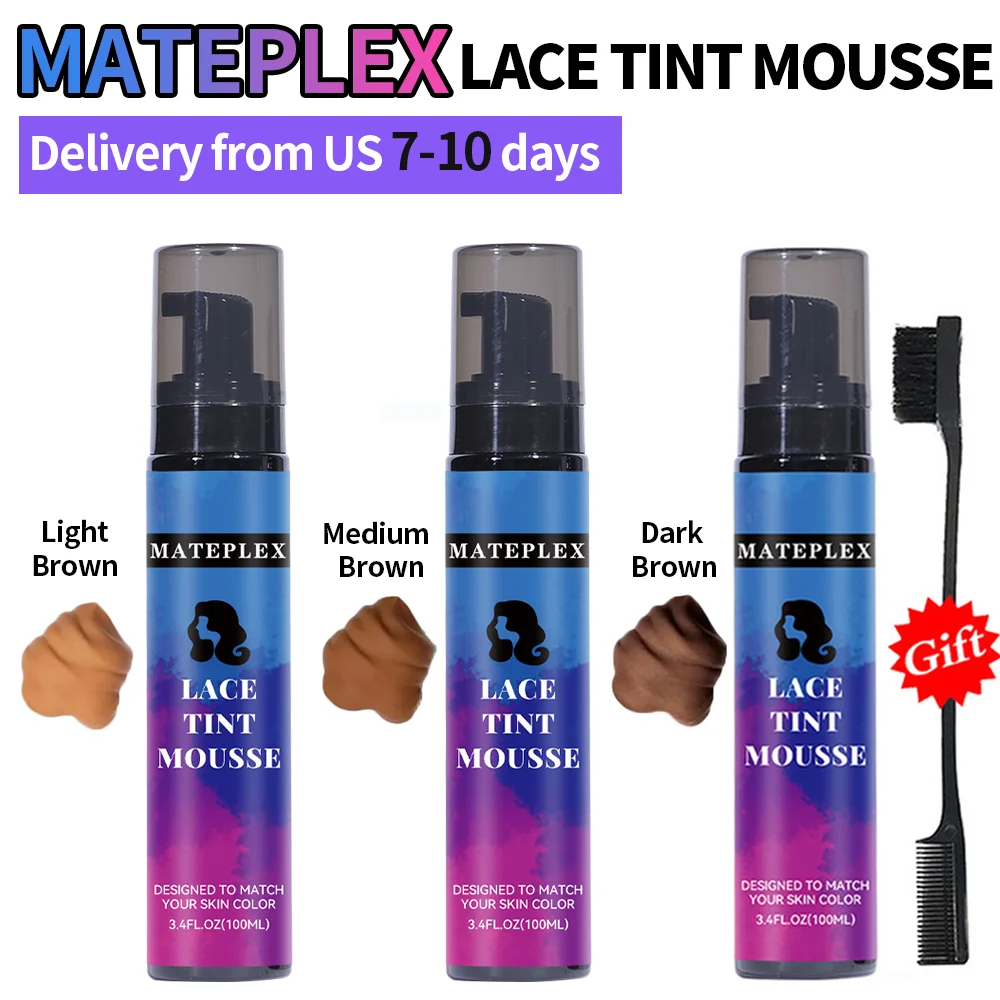 Lace Tint Mousse Strong Hold Lace Tint Spray Waterproof Quick Dry Wig Grids Concealer Headband Wig Accessories Private Label