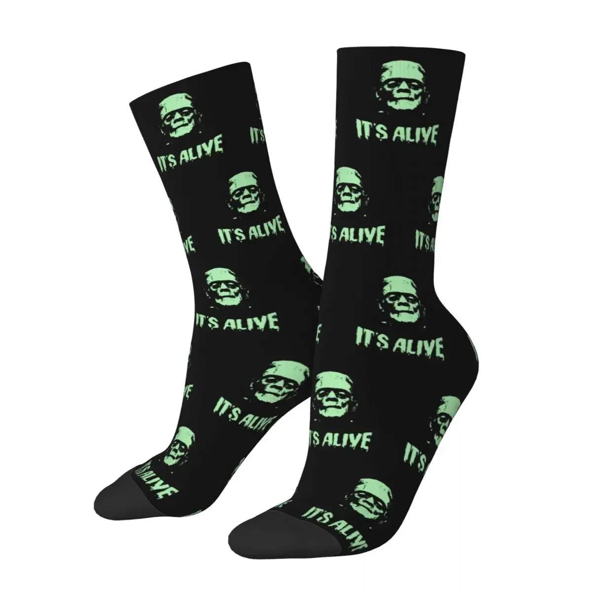 

Happy Funny Male Men Socks Frankenstein Sock Monster Classic Halloween Karloff Dracula Horror Sport Women's Socks Autumn Winter