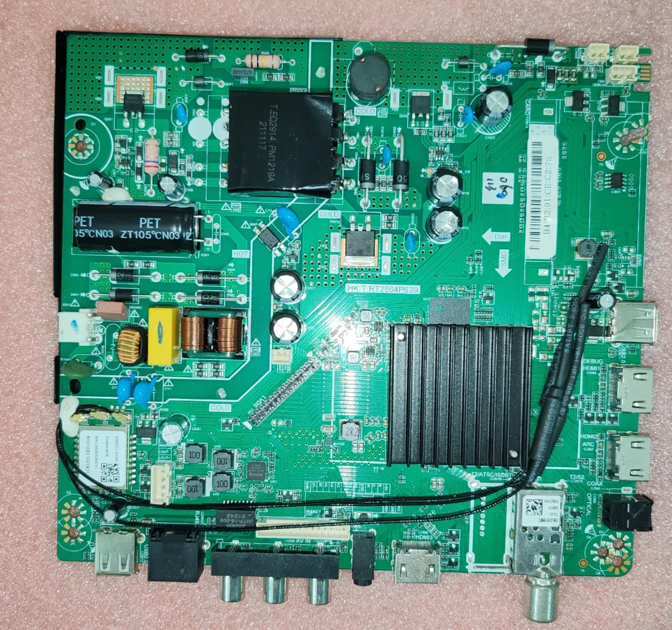 

Free shipping！HK.T.RT2864P639 4-core WiFi network TV motherboard tested well for 1366X768 37--41V 600MA 1.5g+8G