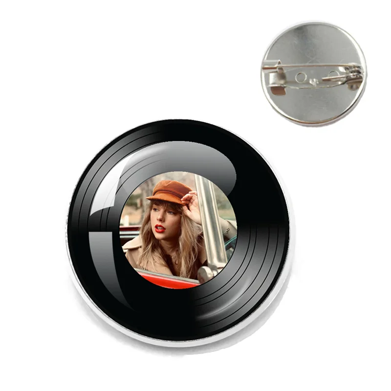Popolare Cantante Americano Taylor Fashion Swift Album Spilla Semplice Cabochon Swift Vinyl Record Spille Fan Souvenir Regalo