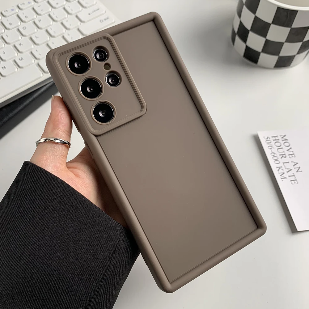 Luxury Solid Color Liquid Silicone Phone Case Cover