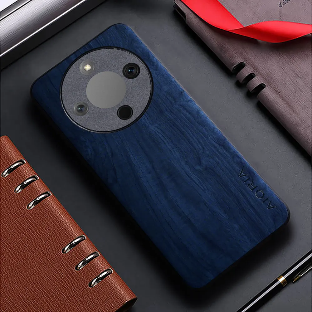 Bamboo Wood Pattern Leather Back Case