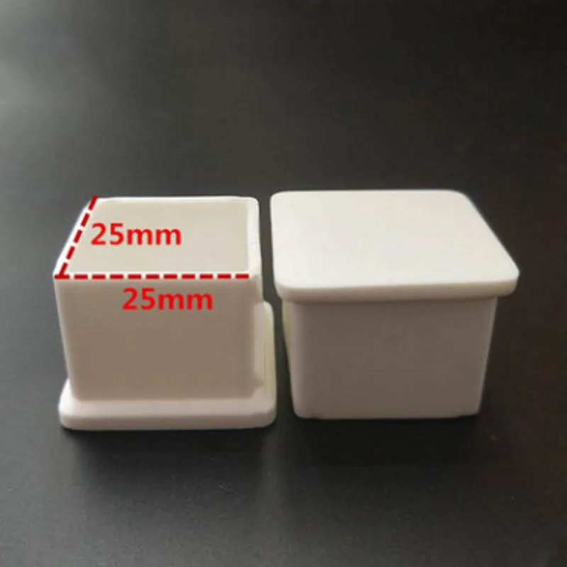 2/4/8Pcs White Square Rubber Foot Cover Chair Leg Tips Caps Furniture Foot Table Floor Protectors