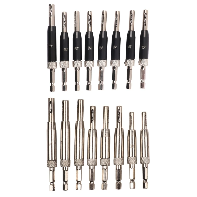 

8Pcs Door Self Centering Hinge Drill Drill Bit Hole Puncher Replacement