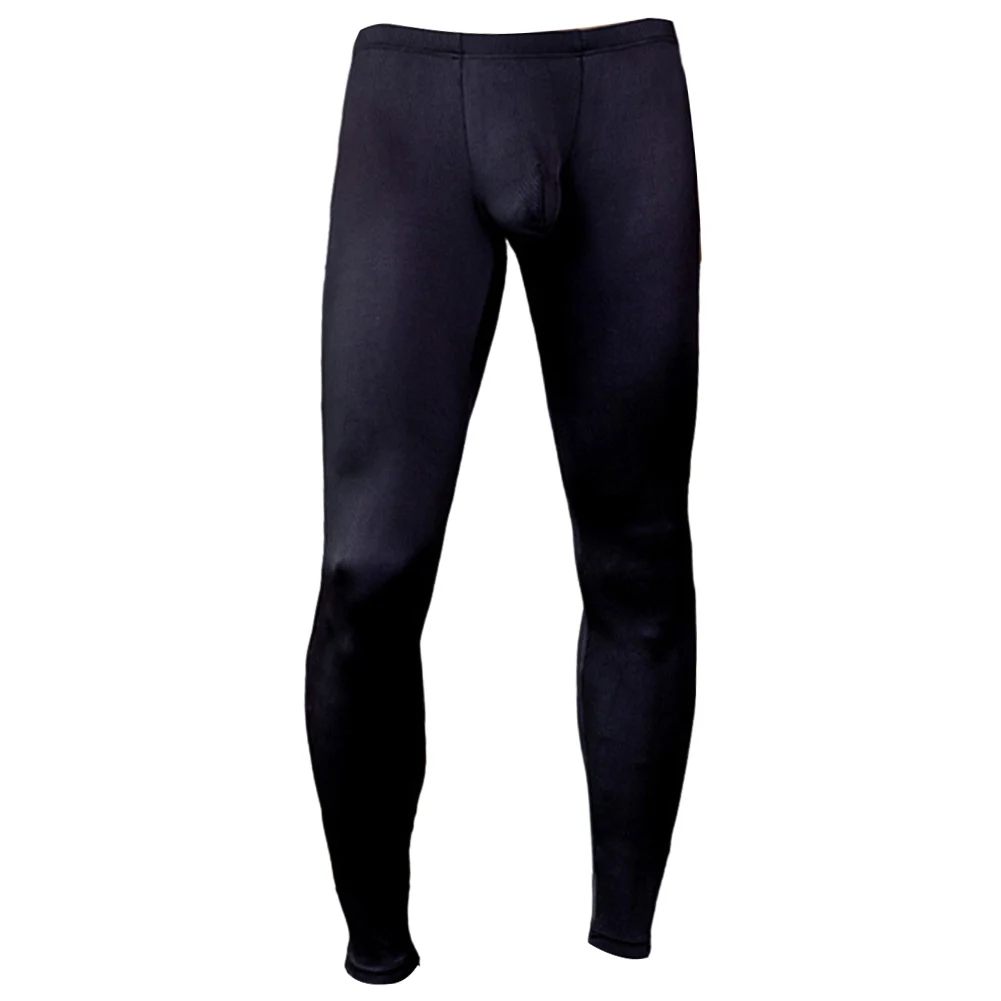 Relaxing Men's Lounge Pants Middle Waist Thermal Solid Pajama Bottoms Durable Nylon Material for Cozy Home Wear