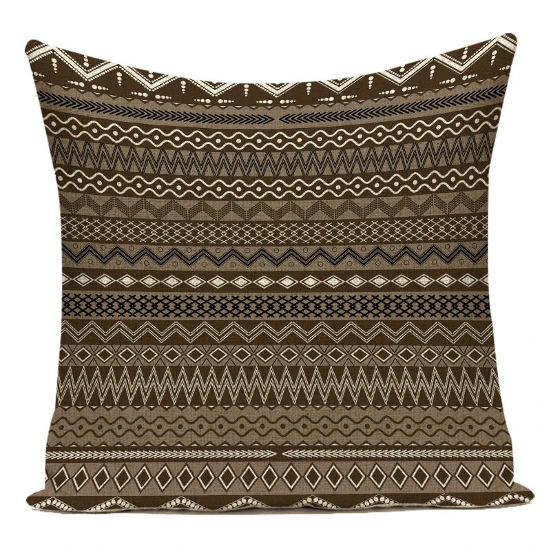 Vintage Boho Geometric Cotton Linen Decorative Throw Pillow Cover