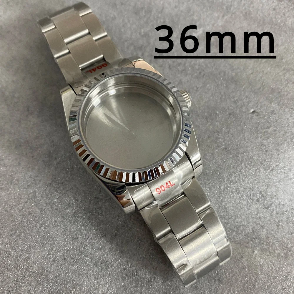 

Watch Accessory 36mm Dog Tooth Ring Case+sapphire Glass Stainless Steel Case Suitable for NH35/36 Movement