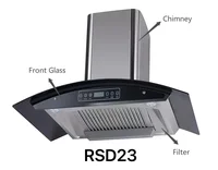 household kitchen hood stainless steel wall mounted 90 cm range hood 1