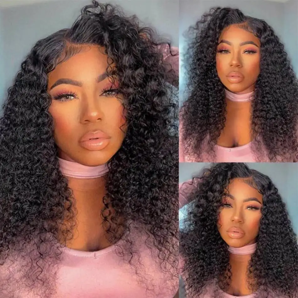 4 Bundles Afro Kinky Curly Hair Brazilian 100% Natural Hair Extensions Human Bundles Remy Kinky Curly Natural Black