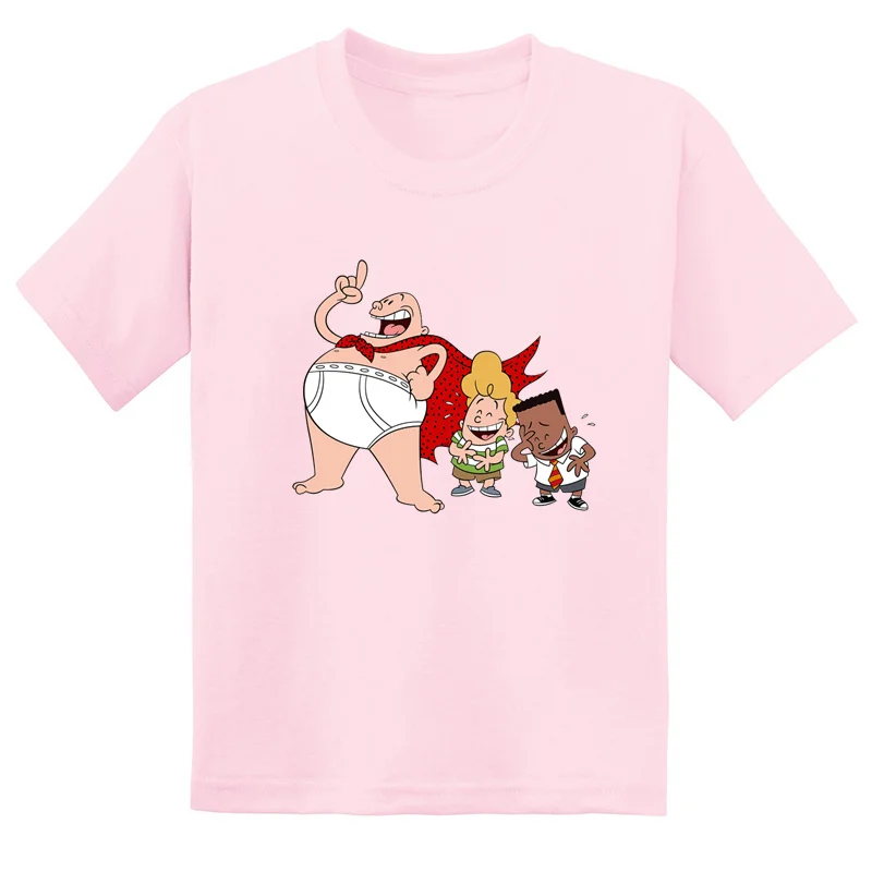 Captain Underpants Superhero Cartoon Print Kids T shirt Summer Funny Cute Children Boys Clothes Baby Girls Short Sleeve T-Shirts 5
