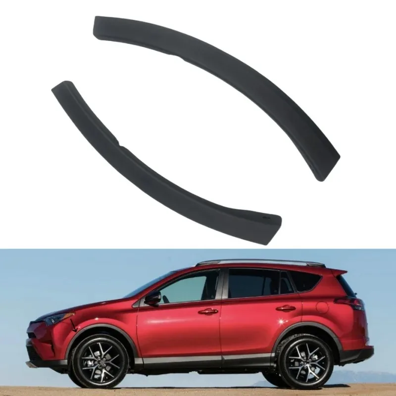 자동차 앞 범퍼 휠 펜더 몰딩 트림 블랙 액세서리 52113-0R060 52112-0R060 토요타 RAV4 (XA40) 2016 2017 2018용