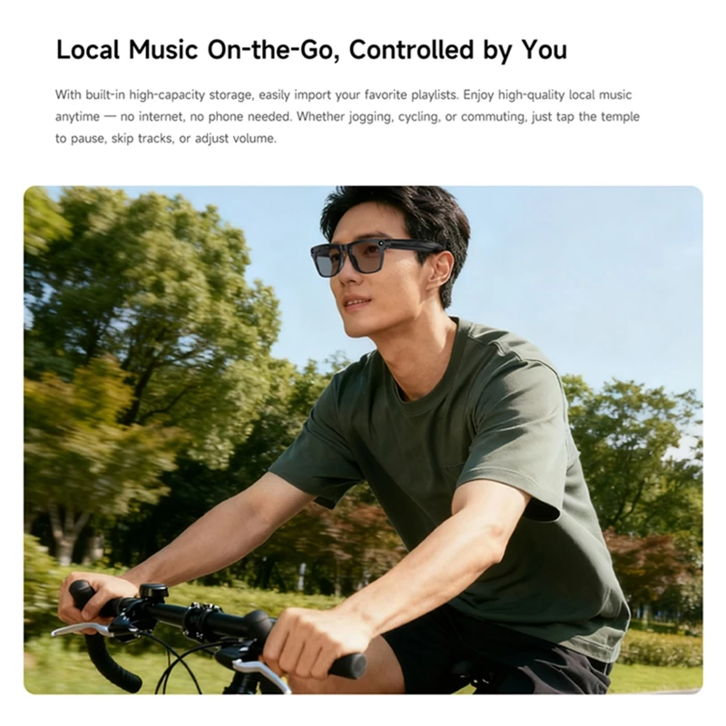 Lenovo AI Smart SunGlasses ChatGpt Bluetooth Touch Sport Sunglasses 800mp Camera Bluetooth Calling Music Player For iPhone NEW