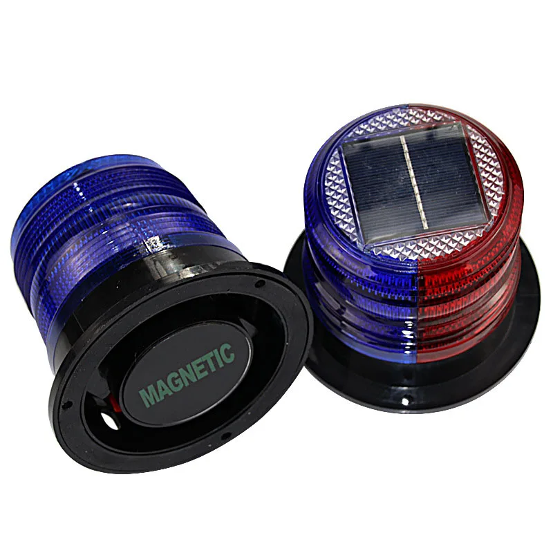 LED Solar Warning Light Dustproof Waterproof Magnetic Car Burst Flashing Lights Solar Energy Indicator Lamp led warning light