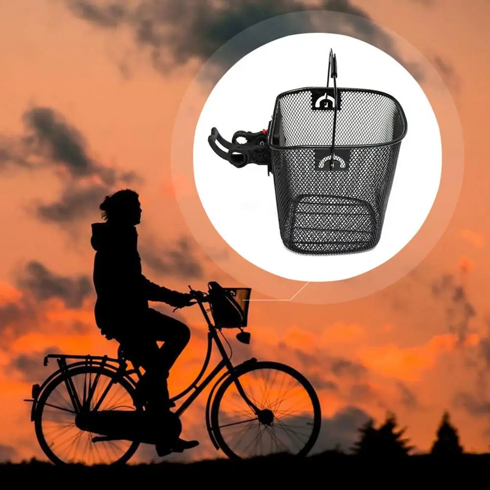 Sac Intérieur Panier Vélo – Tissu Oxford, Poignée, Rangement Avant/arrière, 31x22x20 Cm, Noir