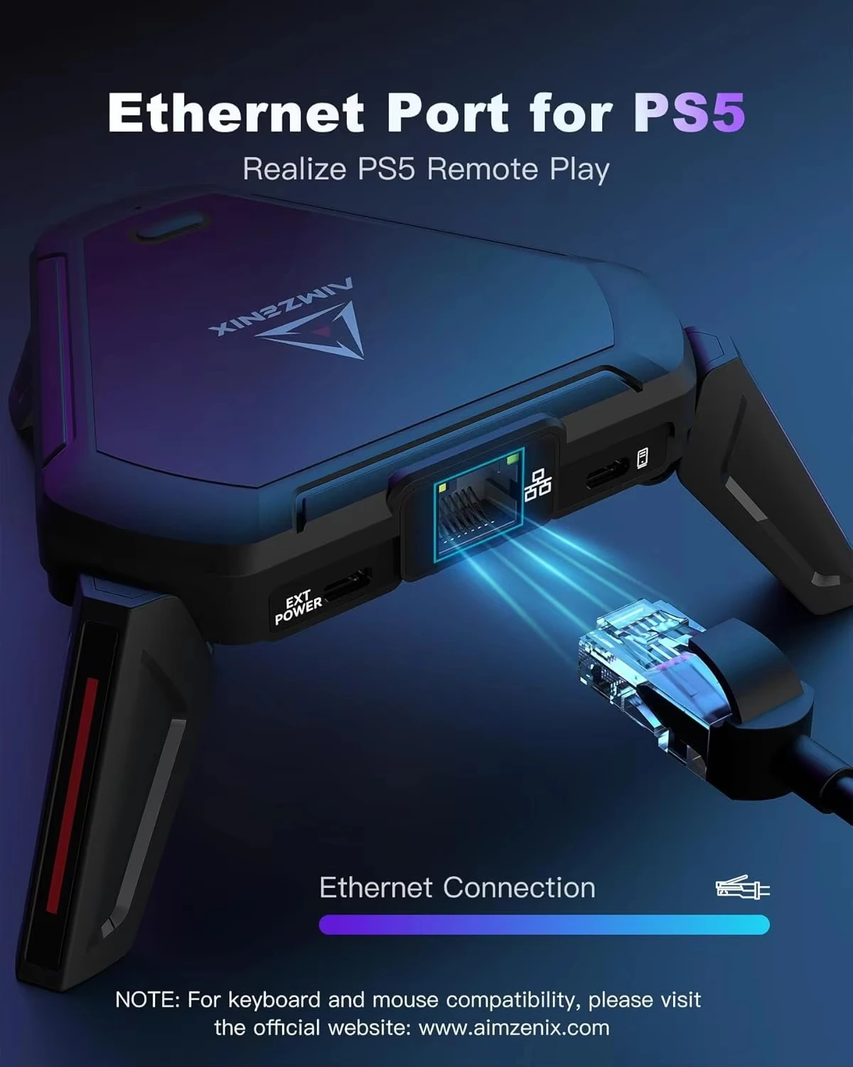 AIMZENIX AX600 MONSTER K&M Game Adapter for PS5, PS4, XONE, X360