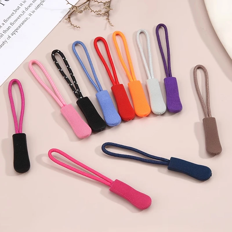 Nylon Zipper Pulls 10pcs for Clothing
