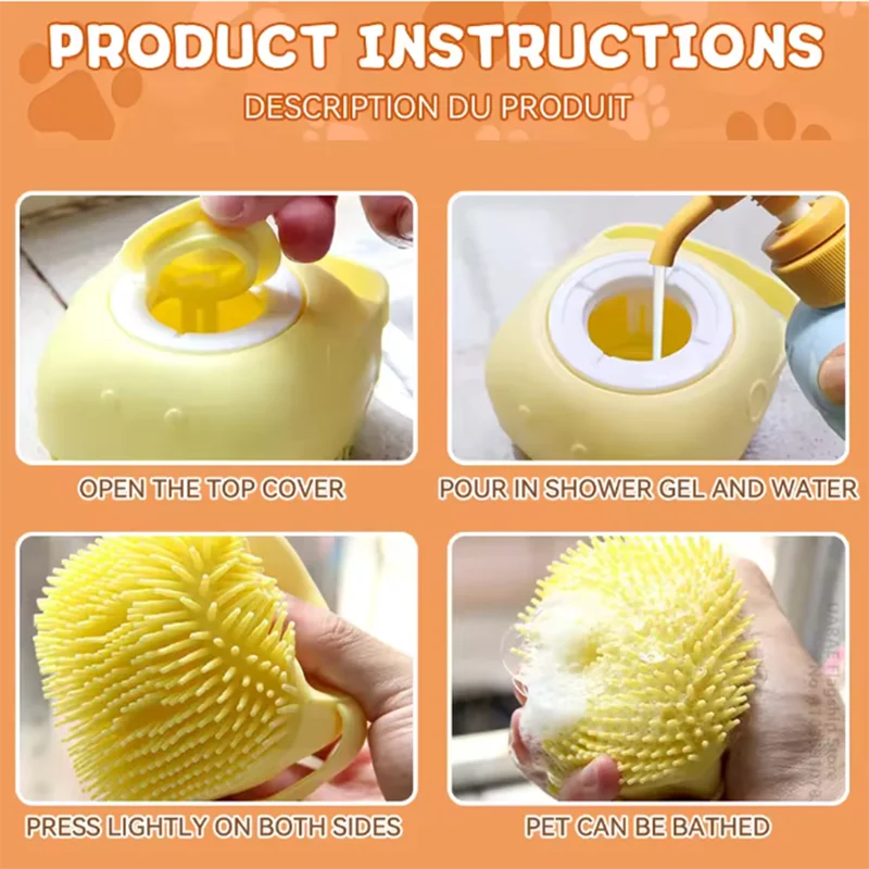 Multifunctional Pet Bath Massage Brush 6