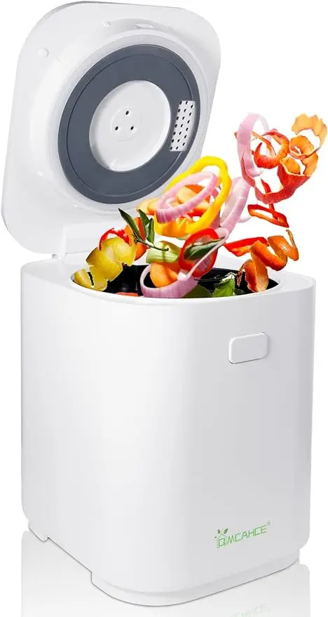 

QMCAHCE Compost Bin, Smart Waste Kitchen Composter, Electric Compost Machine, 3L Automatic Turn Waste to Compost