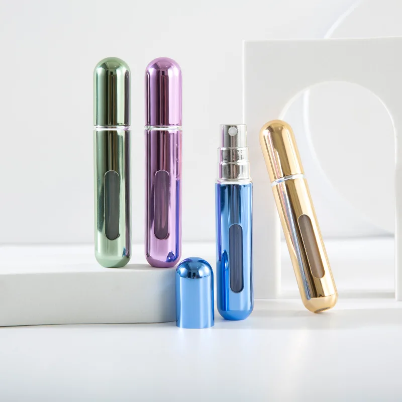 10/8/5ml Perfume Atomizer Portable Liquid Container For Cosmetics Traveling Mini Aluminum Spray Alcochol Empty Refillable Bottle 3