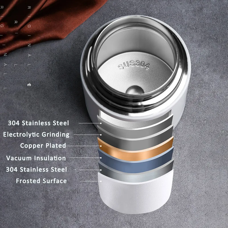 800ml Stainless Steel Vacuum Insulated Food Jar With Folding Spoon - Hot & Cold Thermal Container