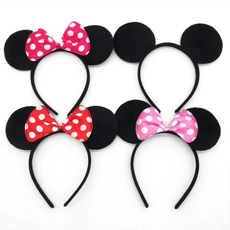 Mickey Ear Headband Hair Ornament Mickey Mouse Headband Minnie Bow Korean Clip hair headband