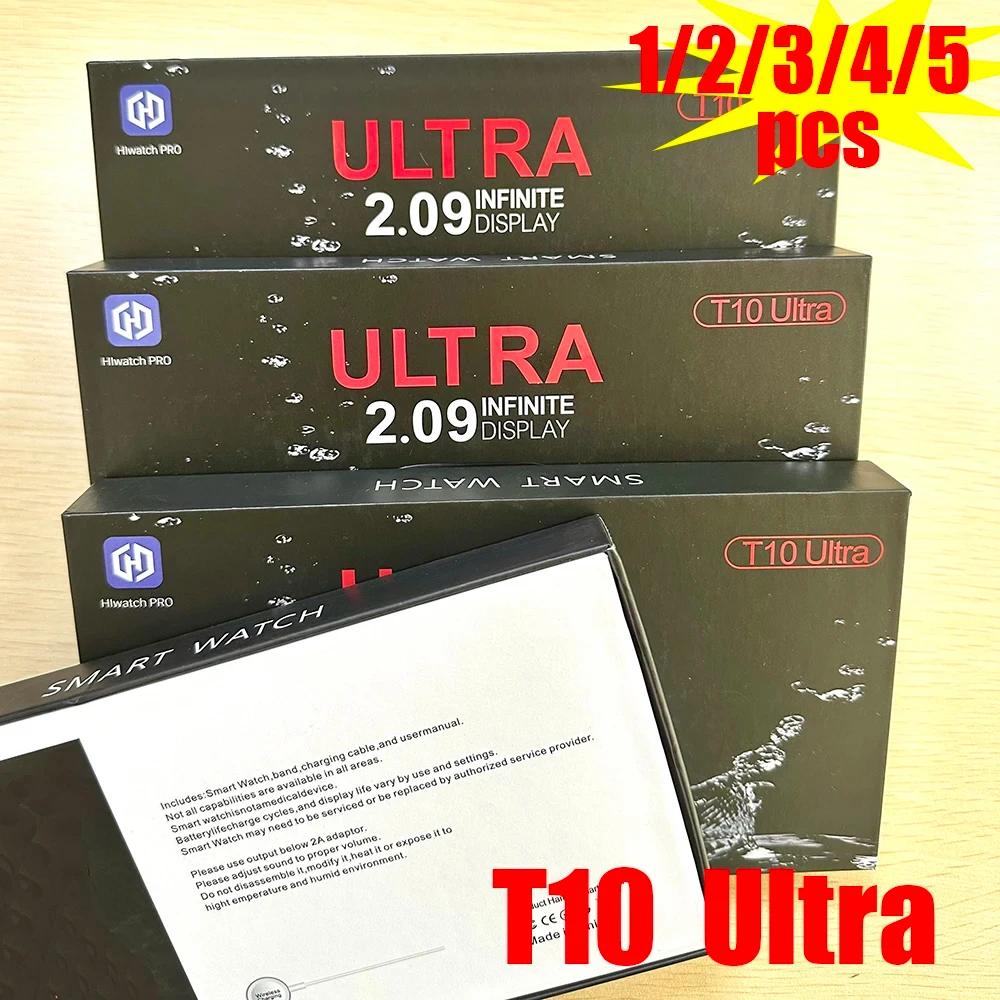 T10 Watch Ultra Wholesale 1/2/3/4/5/10 Bluetooth Connected Smartwatch Sports Watch Multi Purpose Call Sports For And Android