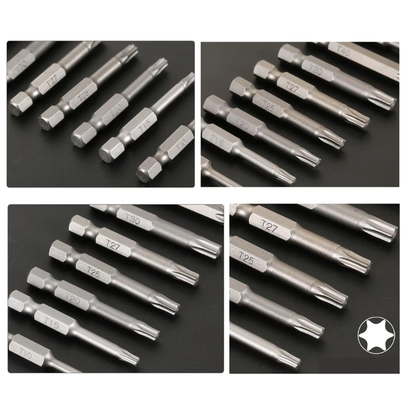 1pc/11pcs/12pcs professionelles Schraubendreherbit mit magnetischer Spitze, -Schaftbohrer für Manipulationsschrauben – Detail 9