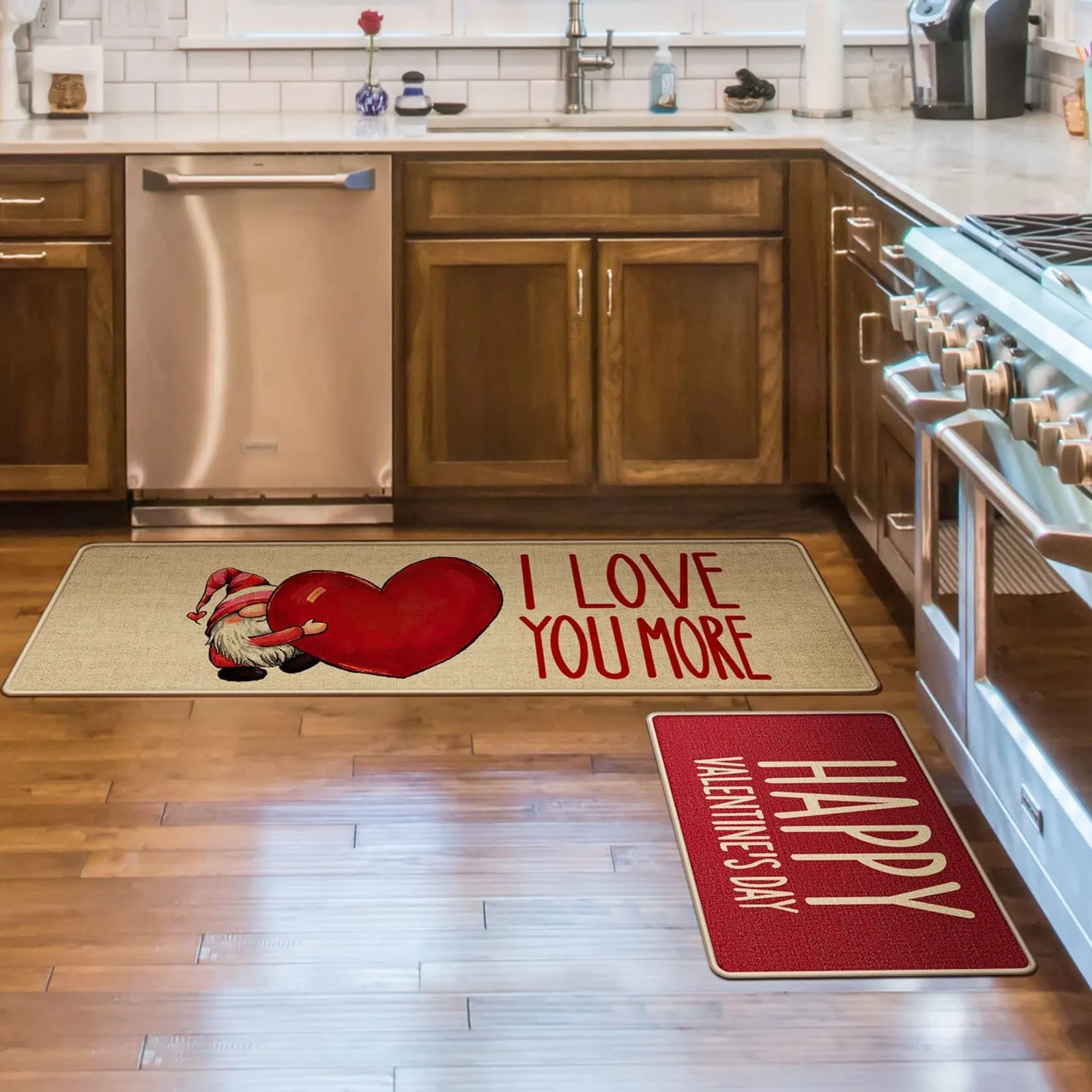 Kitchen Mat Tree Kitchen Mats for Floor 2 Piece, Colorful Rug Anti Fatigue  Floor Mat for Kitchen, Kitchen Floor Mat for in Front of Sink and Kitchen