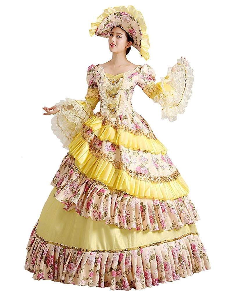 High-end Court Rococo Baroque Marie Antoinette Ball Dresses 18th ...