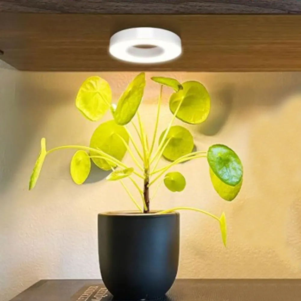 Full Spectrum Ceiling Grow Light 3/9/12H Timer Plant Growing Lamp 4 Dimmable Levels Under Cabinet Plant Lamp for Indoor Plants