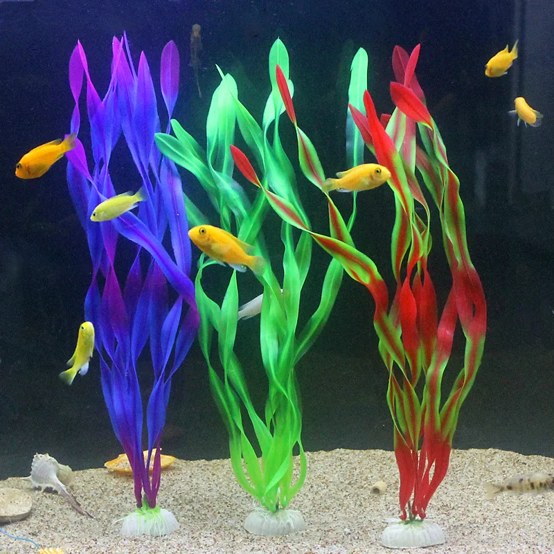5/10pcs Plastic Aquarium Plants Fish Tank Decorations Artificial Seaweed Water grass Underwater Plants For Aquarium accessories 2
