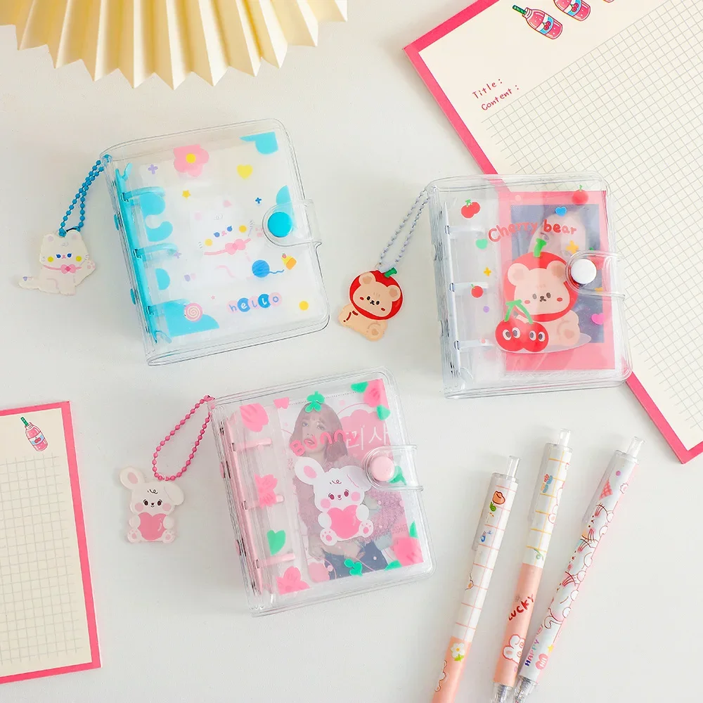 INS Cartoon Space Binder Card Holder Book Protable Transparent Album Girl DIY Idol Small Card Collection Book