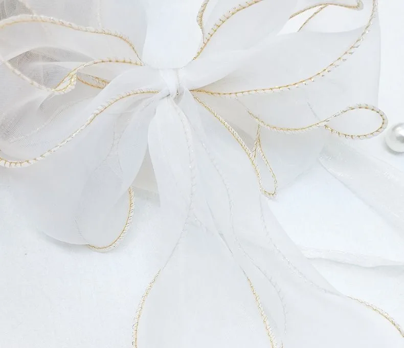Description Picture 6 of item2Pcs Curtain Tieback Beautiful Bow Lace Holder Hook Buckle Clip Pretty and Fashion Polyester Decorative Home Accessorie