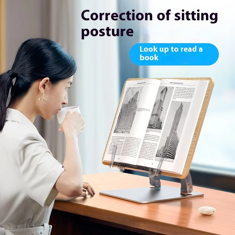 어린이 다기능 독서 책장, 학생 데스크탑 책장, 태블릿 PC 스탠드, 들어 올리거나 조절할 수 있음